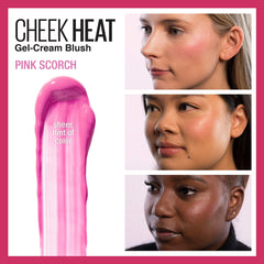 MAYBELLINE gel-cream texture close-up showing smooth blendability and dewy finish