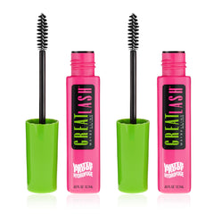 Maybelline Great Lash front packaging showing bold very black finish and waterproof benefit