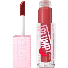 MAYBELLINE front packaging showing Hot Chili terracotta-red gloss and benefit of instant plump
