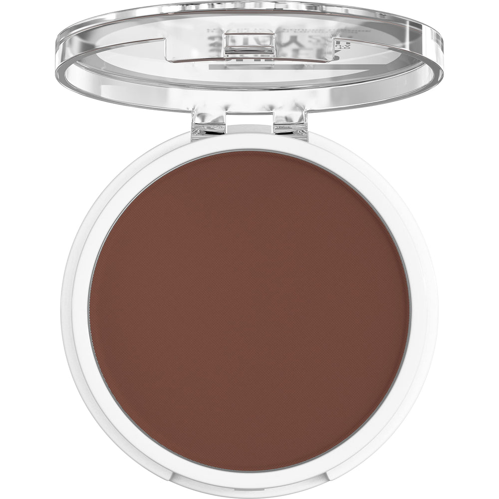 Maybelline compact open view displaying powder pan and mirror for touch-ups