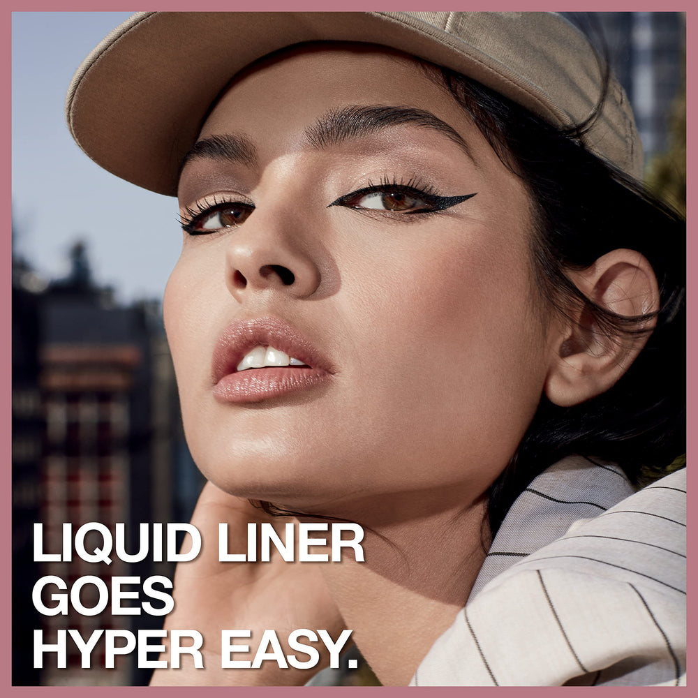 Maybelline Hyper Easy on vanity with other cosmetics showing everyday routine compatibility benefit