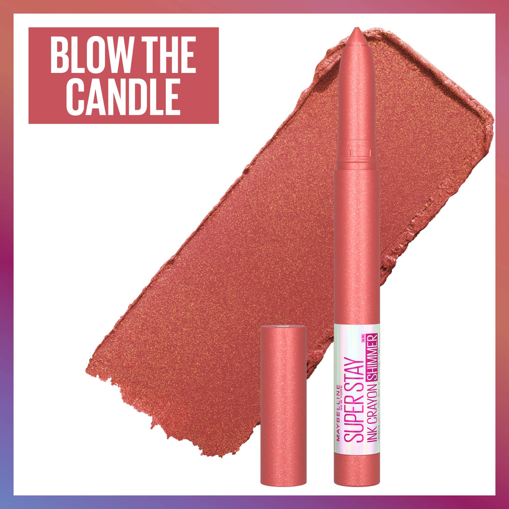 MAYBELLINE crayon tip close-up highlighting smooth texture and precise application