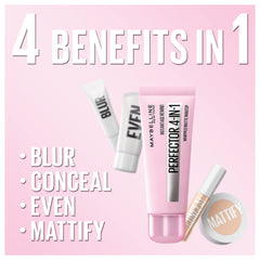 Maybelline Instant Age Rewind tube label detail showing shade and benefits