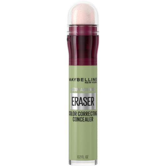 MAYBELLINE front packaging of Instant Eraser green corrector showing product name and shade