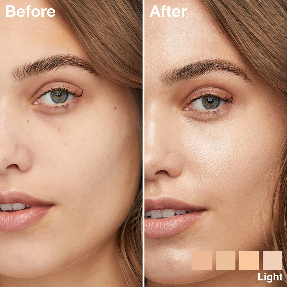 Maybelline Instant Age Rewind creamy texture swipe demonstrating lightweight glow