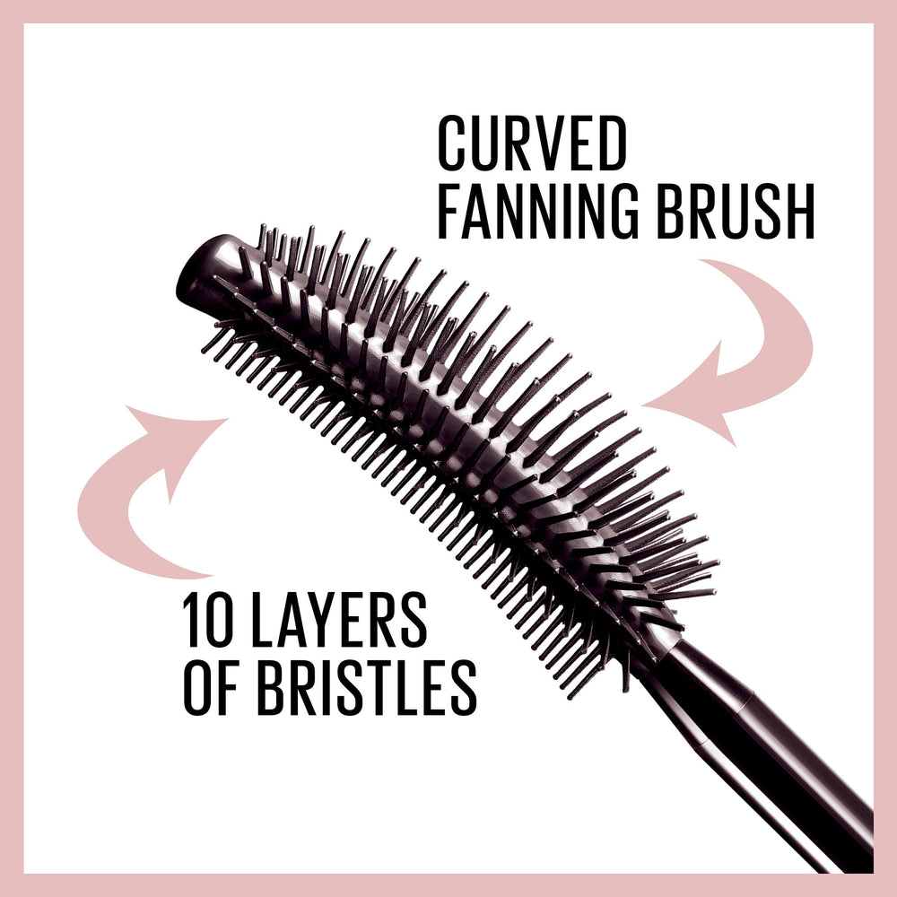 Maybelline Lash Sensational applied on model lashes showing lifted, lengthened effect
