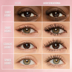 Maybelline Lash Sensational bristle detail revealing ten layers for separation