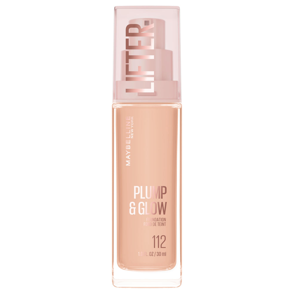 MAYBELLINE bottle front view showing label and shade 112 for instant recognition and shade matching