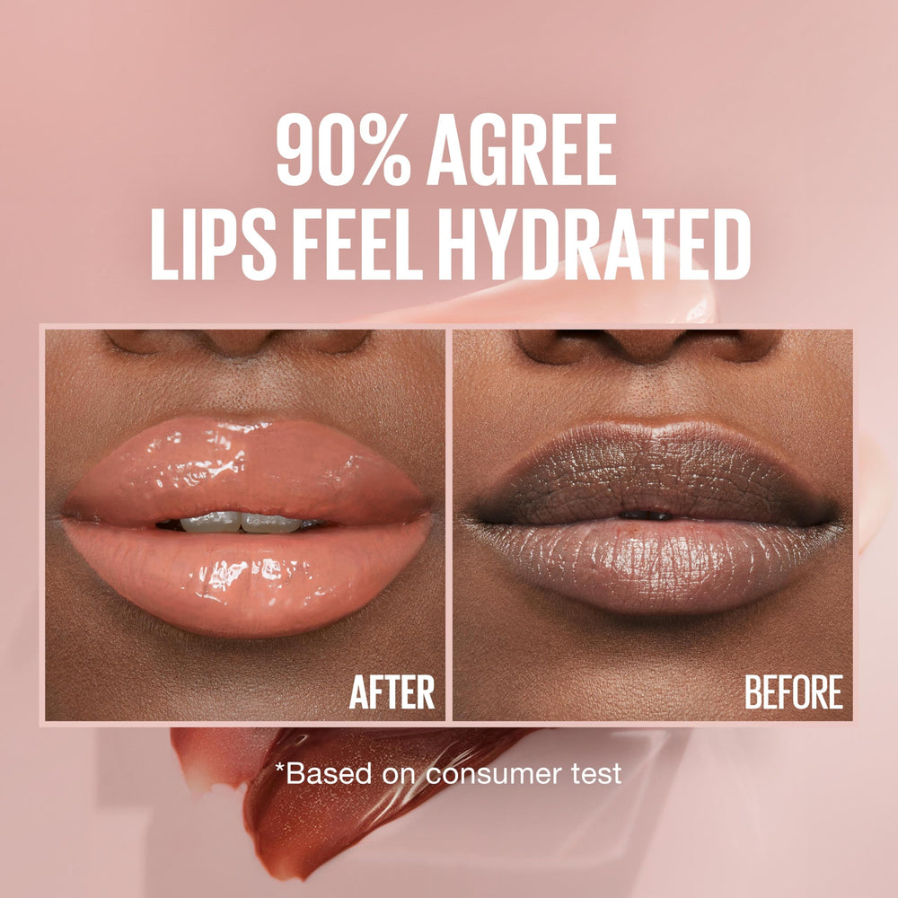 Maybelline Lifter Gloss Amber hand swatch reveals true color and hydration