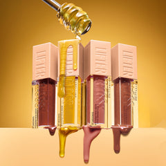 maybelline lifter gloss arranged on vanity showing everyday styling and usability