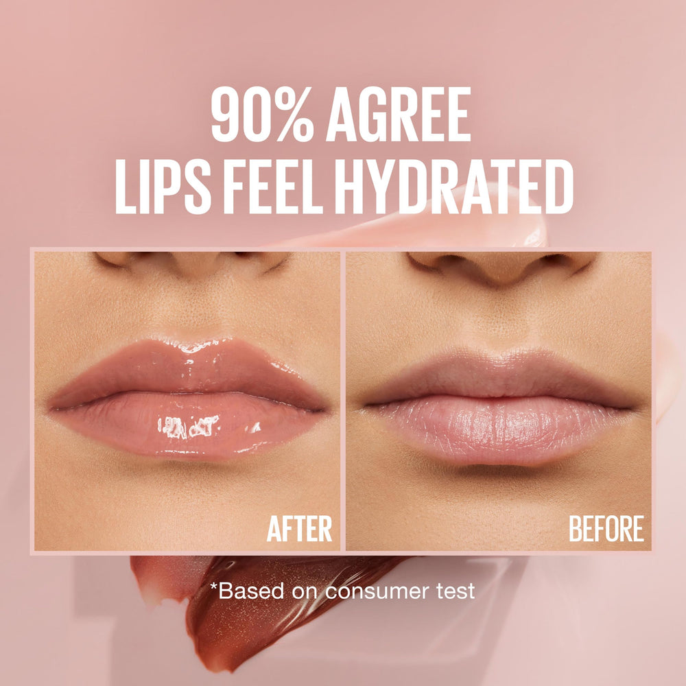 Maybelline Lifter Gloss Stone on model lips demonstrating plumper-looking effect benefit