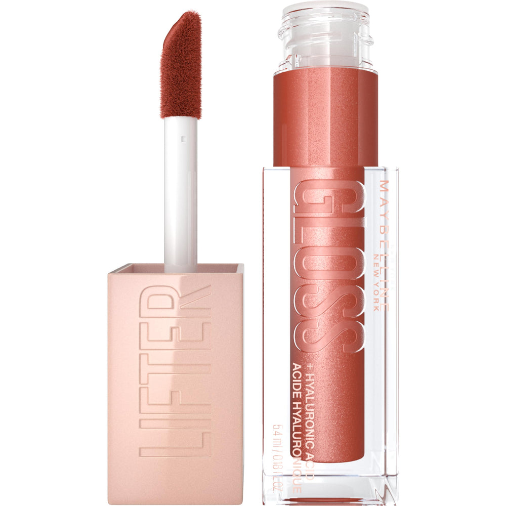 Maybelline Lifter Gloss Topaz front packaging showing shade and finish benefits
