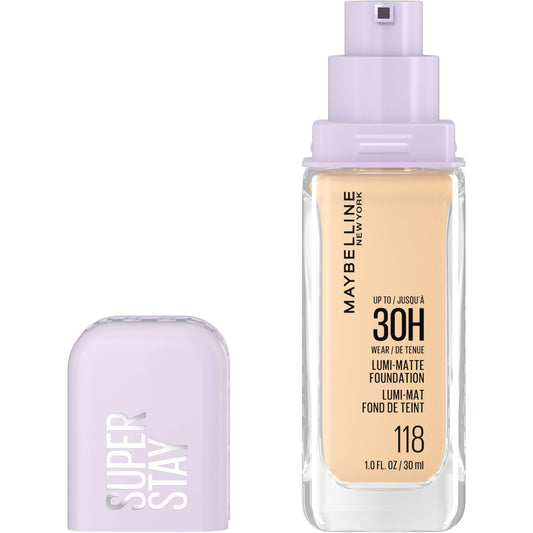 Maybelline front packaging showing bottle and label, highlighting durable coverage