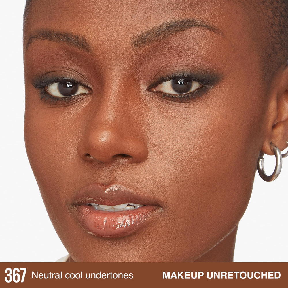 Maybelline shade 367 swatch on arm, demonstrates true color match and natural finish