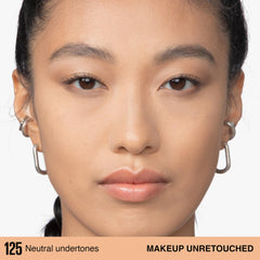 Maybelline close-up of silky foundation texture, highlights lightweight blendability