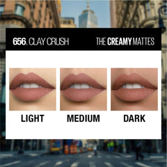 Maybelline lipstick applied on lips showing even matte coverage and comfort