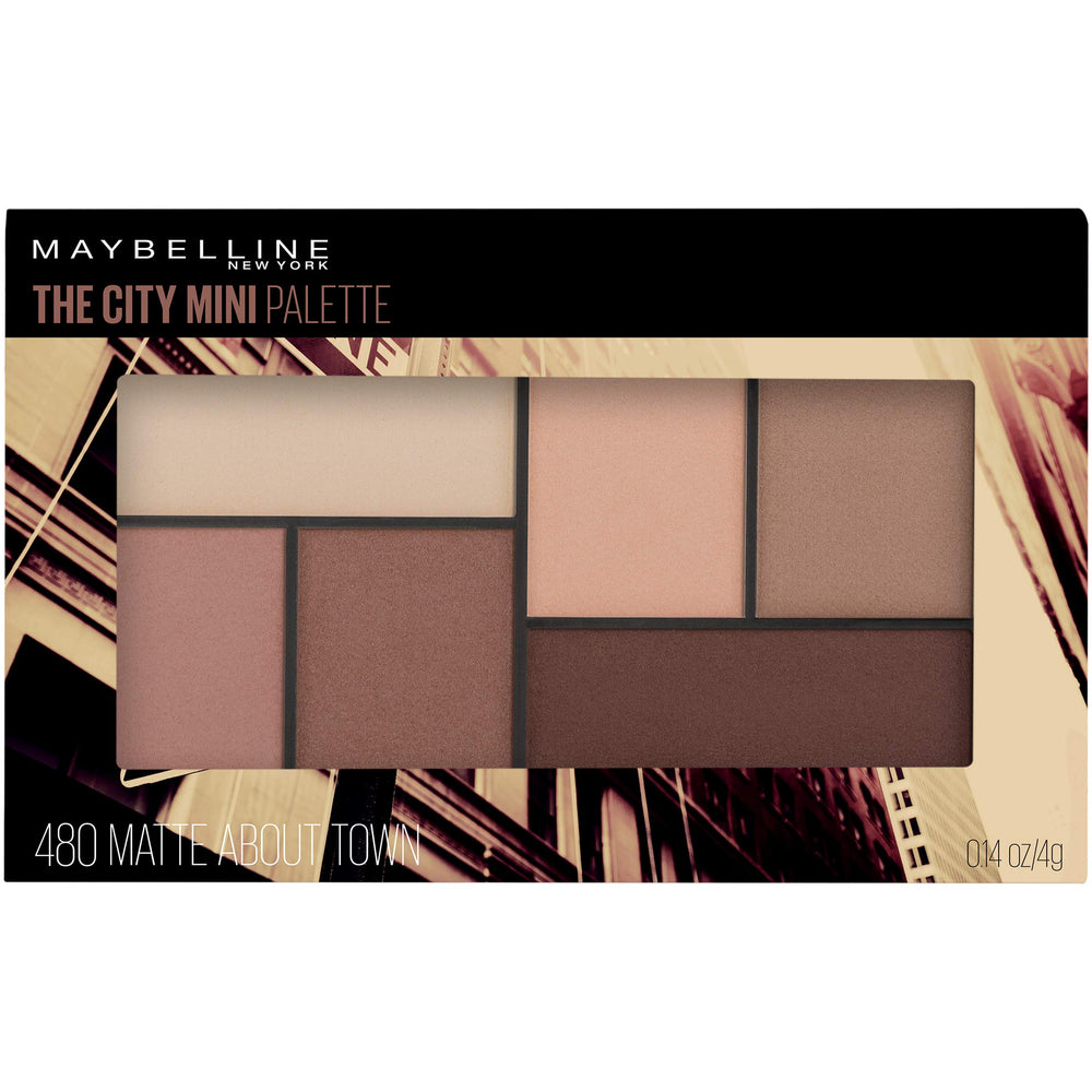 Model wearing Maybelline matte eye look showing natural-to-smoky transition benefit