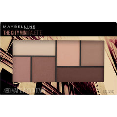 Model wearing Maybelline matte eye look showing natural-to-smoky transition benefit