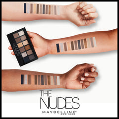 MAYBELLINE eye look created with The Nudes palette demonstrating wearable daytime bronze