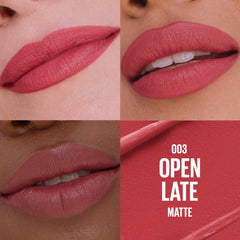 Maybelline bullet close-up highlighting contoured shape and precision