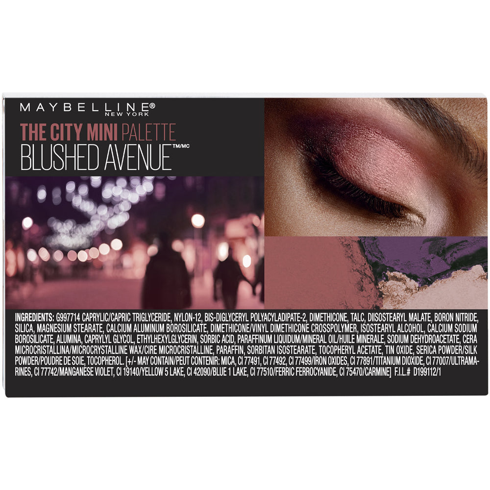 Maybelline packaging detail highlighting compact sturdy case for travel