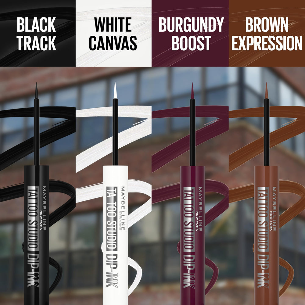 maybelline packaging label detail focuses on shade name and wear-time reassurance