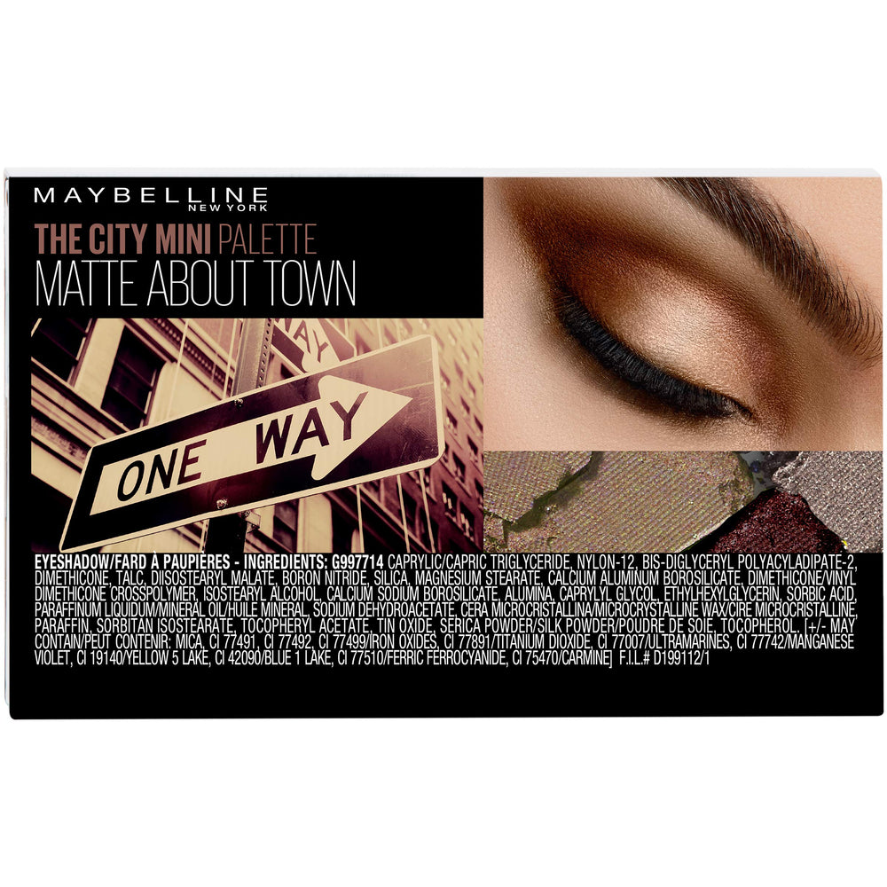Maybelline palette styled with other makeup items illustrating daily makeup routine use