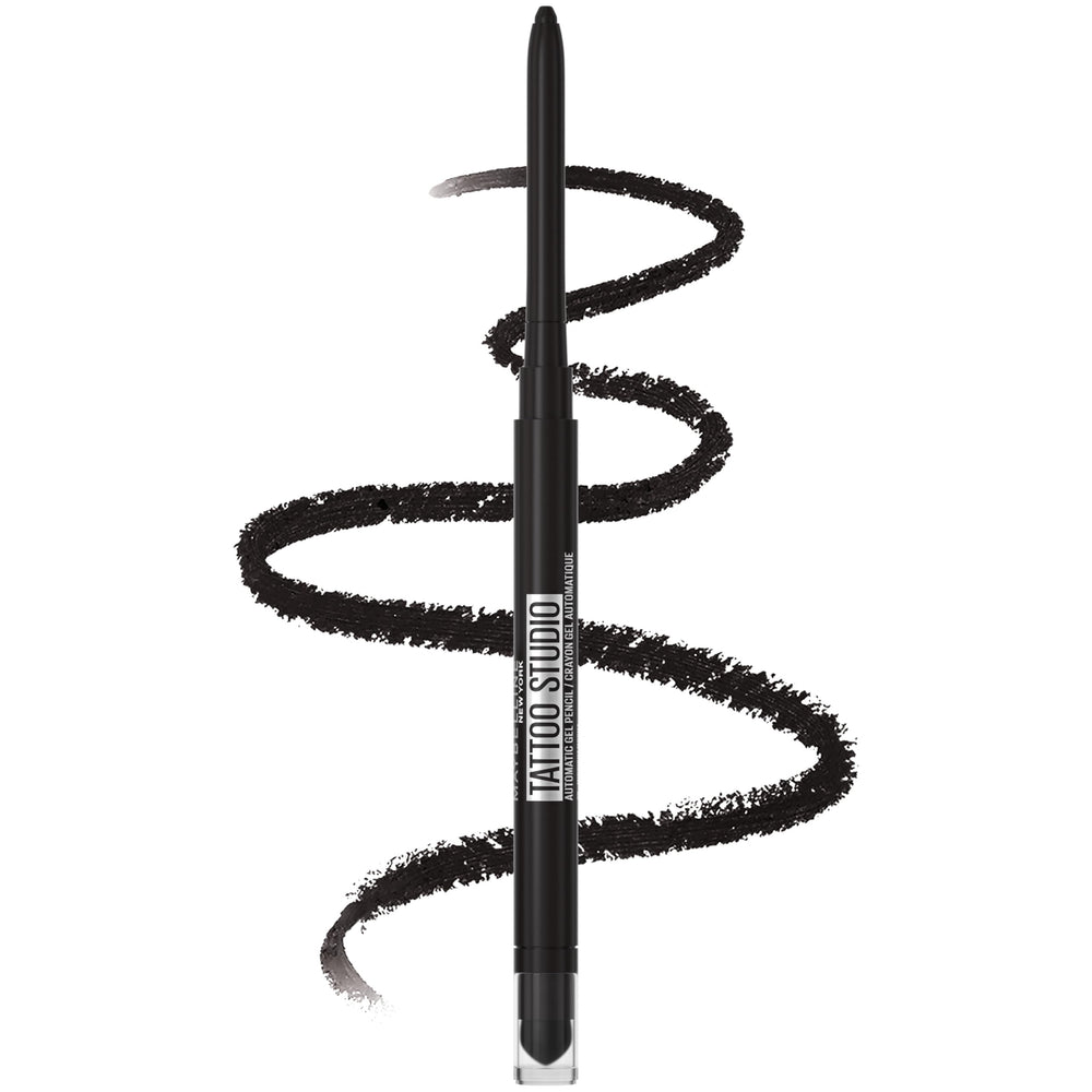 MAYBELLINE pitch black front packaging showing shade and branding benefit long-wear