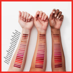 Maybelline plum shade side-by-side swatches showing shade comparison benefit