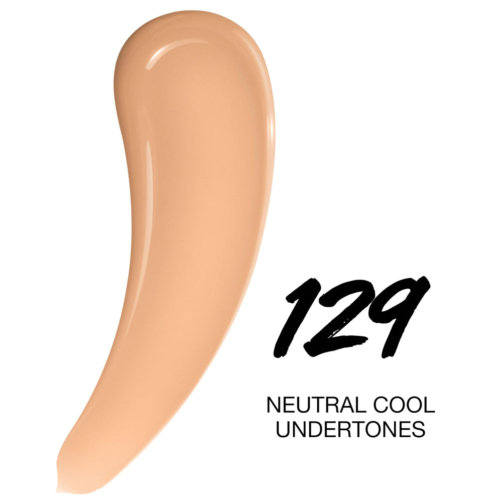 Maybelline pump and label detail highlighting application accuracy and formula