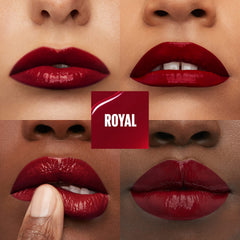 Maybelline Royal swatch on arm displays rich pigment and longwear payoff