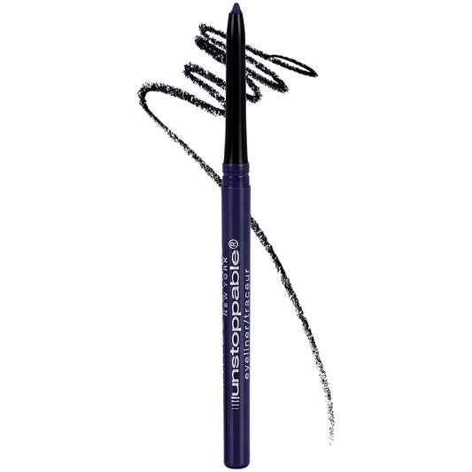 Maybelline Unstoppable Sapphire pencil front packaging showing vibrant blue shade and branding