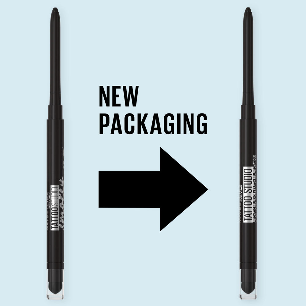 Maybelline pencil held in hand showing size and travel-friendly convenience