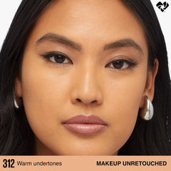 Maybelline shade 312 swatches on arm showing coverage and tone match