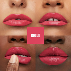 MAYBELLINE rogue shade swatched on arm showing intense pigment payoff