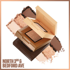 Maybelline open top view displaying two mattes and one shimmer for easy pairing