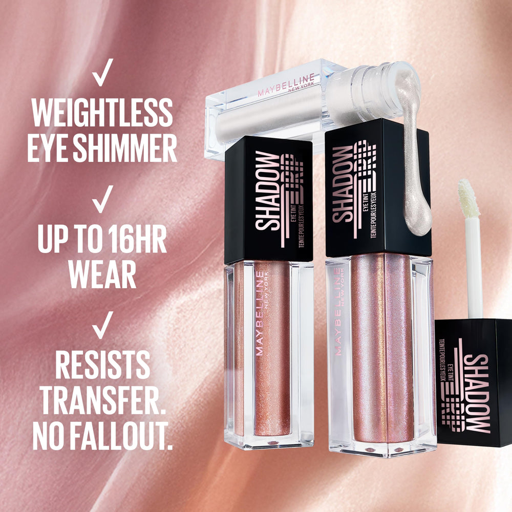 maybelline Shadow Drip shimmer texture close-up highlighting smooth blendable finish