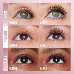 Maybelline ingredient highlights Shea Butter and Castor Oil for lash conditioning