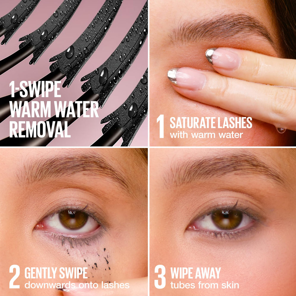 Maybelline wand in action coating lashes for length and defined separation