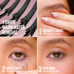 Maybelline wand in action coating lashes for length and defined separation
