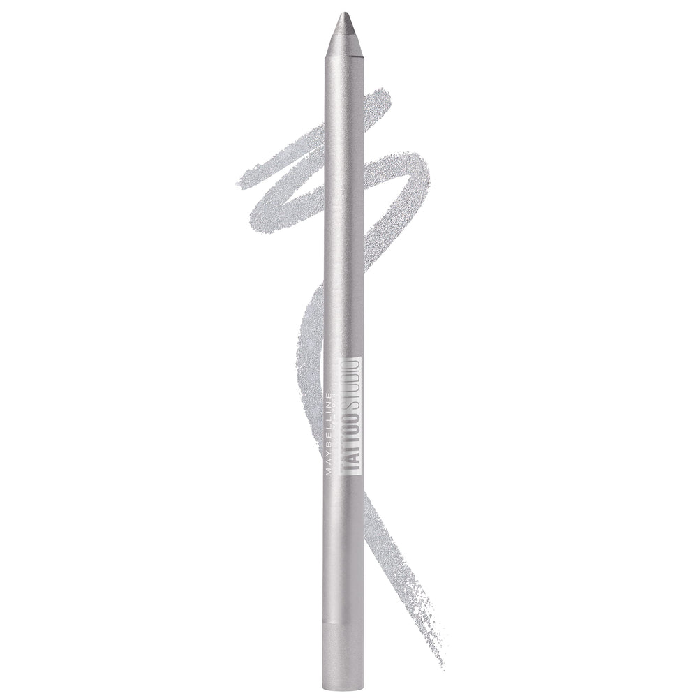 MAYBELLINE sparkling silver pencil front packaging showing shade and branding benefits precision