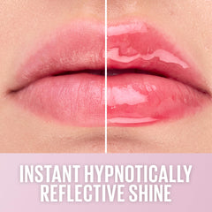 MAYBELLINE lips wearing Strawberry Shake demonstrating mauve-pink tint and plumper look benefit