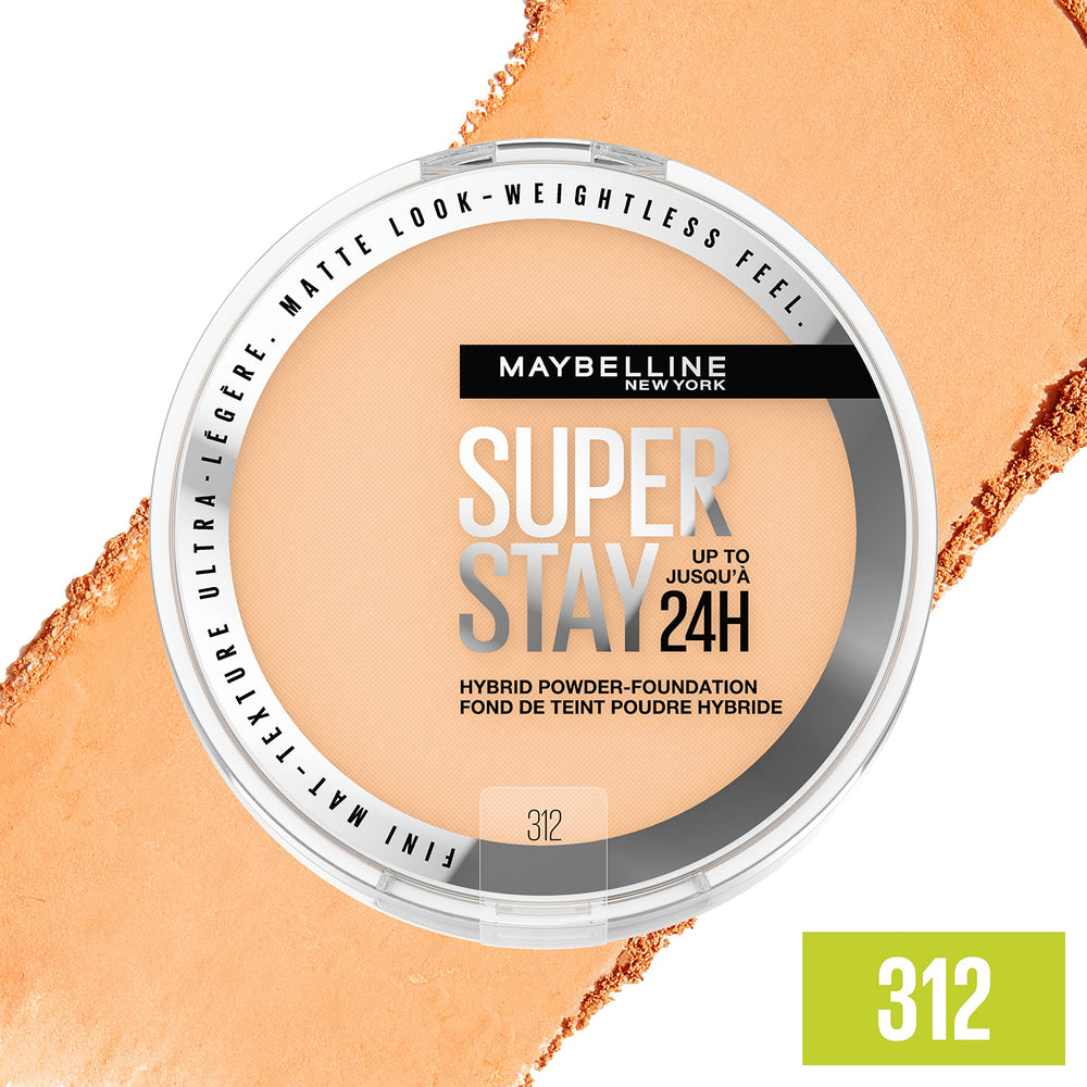 MAYBELLINE compact side profile highlighting slim design and travel-friendly benefit