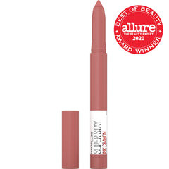 MAYBELLINE cap and base label view for shade ID and product info