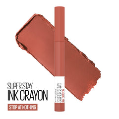 Maybelline crayon tip closeup illustrating smooth glide benefit