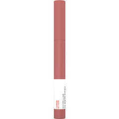 MAYBELLINE applied on model lips showing brown nude finish and flattering look