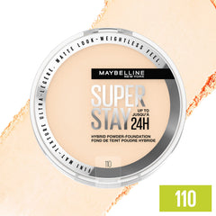 Maybelline powder texture close-up highlighting smooth blendability benefit