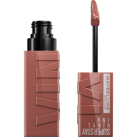 Maybelline front packaging showing product shade and glossy finish benefit