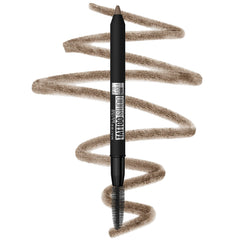 Maybelline pencil front view showing full product and brand, easy-to-use benefit