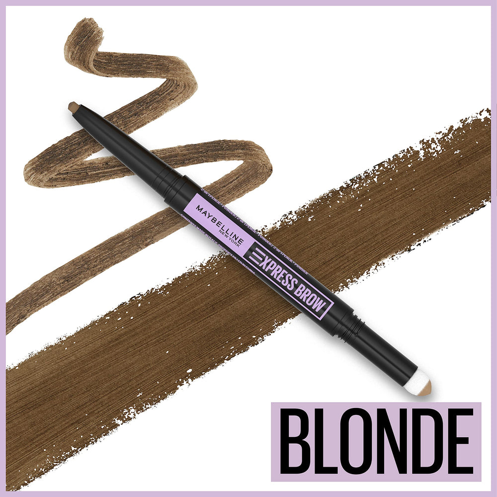 Maybelline teardrop pencil tip closeup for precise brow shaping benefit